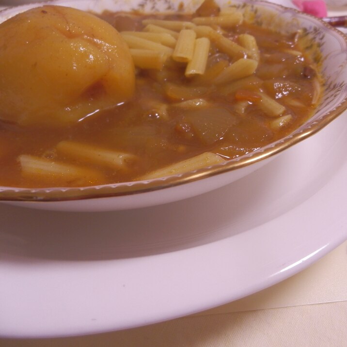 即席カレー×即席カレーの素＝カレーシチュー